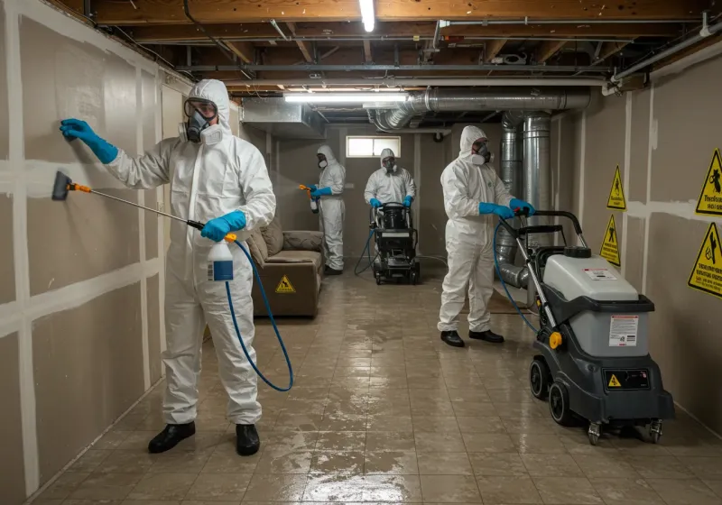 Basement Moisture Removal and Structural Drying process in Johnson County, NE